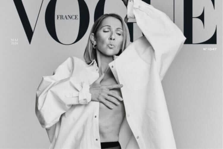Céline Dion immortalise la couverture de mai de Vogue France