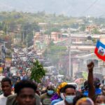 EDE manifestation à Port-au-Prince pour dénoncer l’insécurité croissante et l’inefficacité du gouvernement de transition