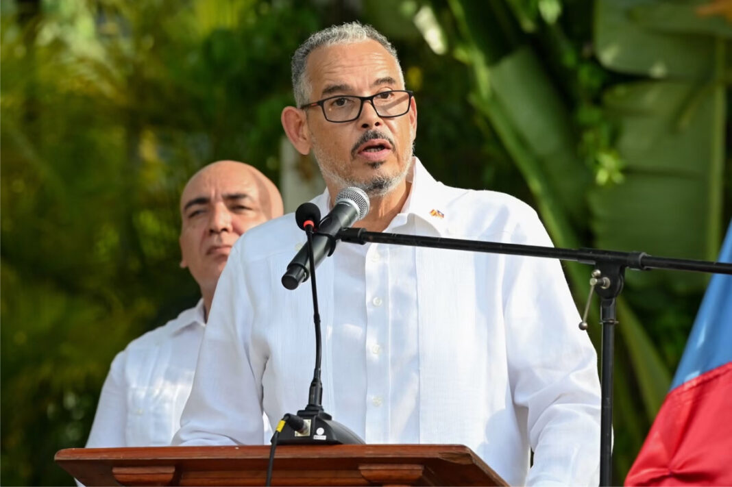 Alix Didier Fils-Aimé lors de la réception organisée à Port-au-Prince pour la fête nationale espagnole, le 12 octobre 2026.